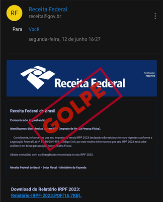 Leia mais sobre o artigo Com o fim do prazo regular da declaração do Imposto de Renda, a Receita Federal reforça o alerta sobre tentativas de golpes e fraudes em nome da instituição