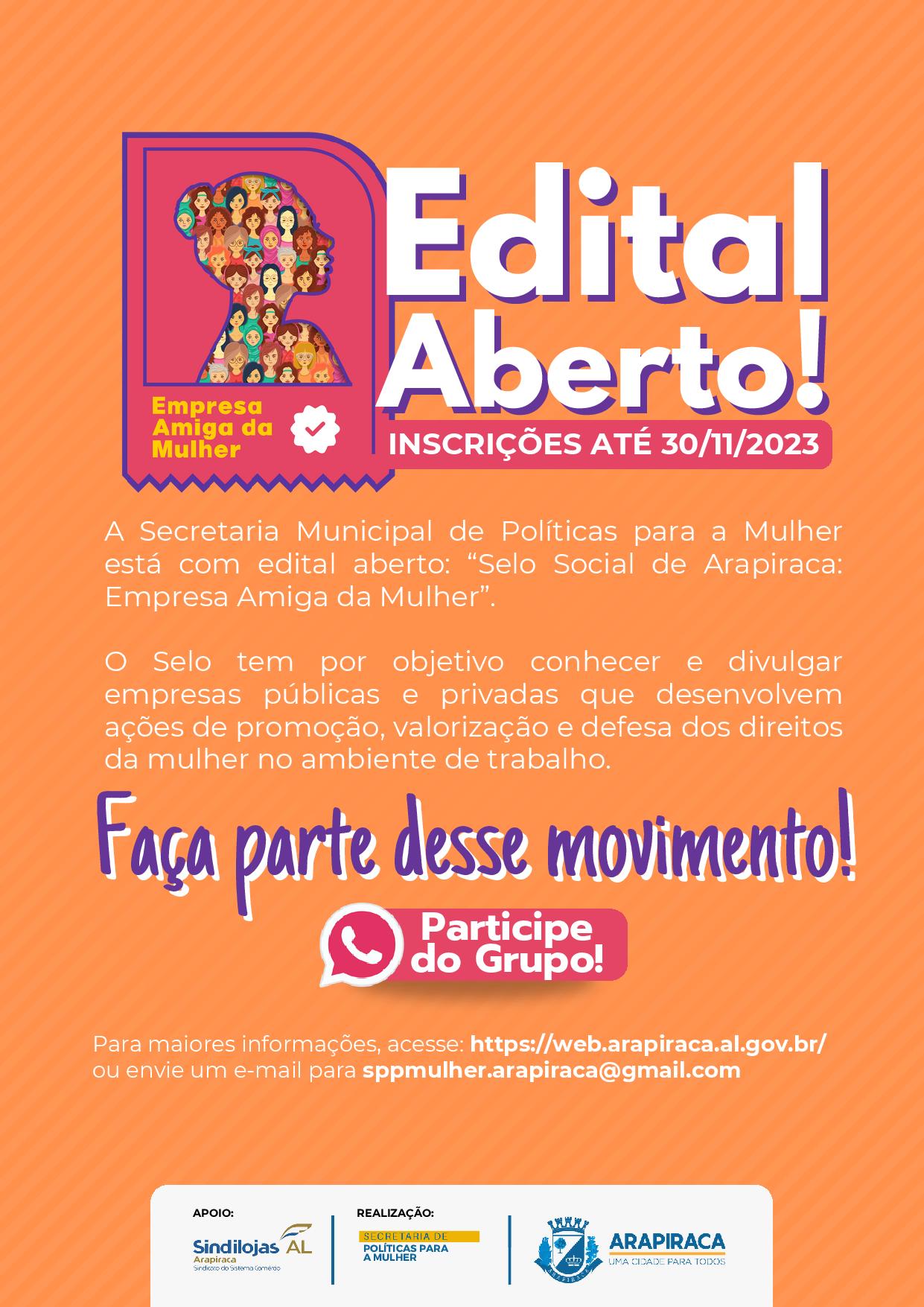 Leia mais sobre o artigo PREFEITURA ABRE INSCRIÇÕES PARA O SELO SOCIAL EMPRESA AMIGA DA MULHER