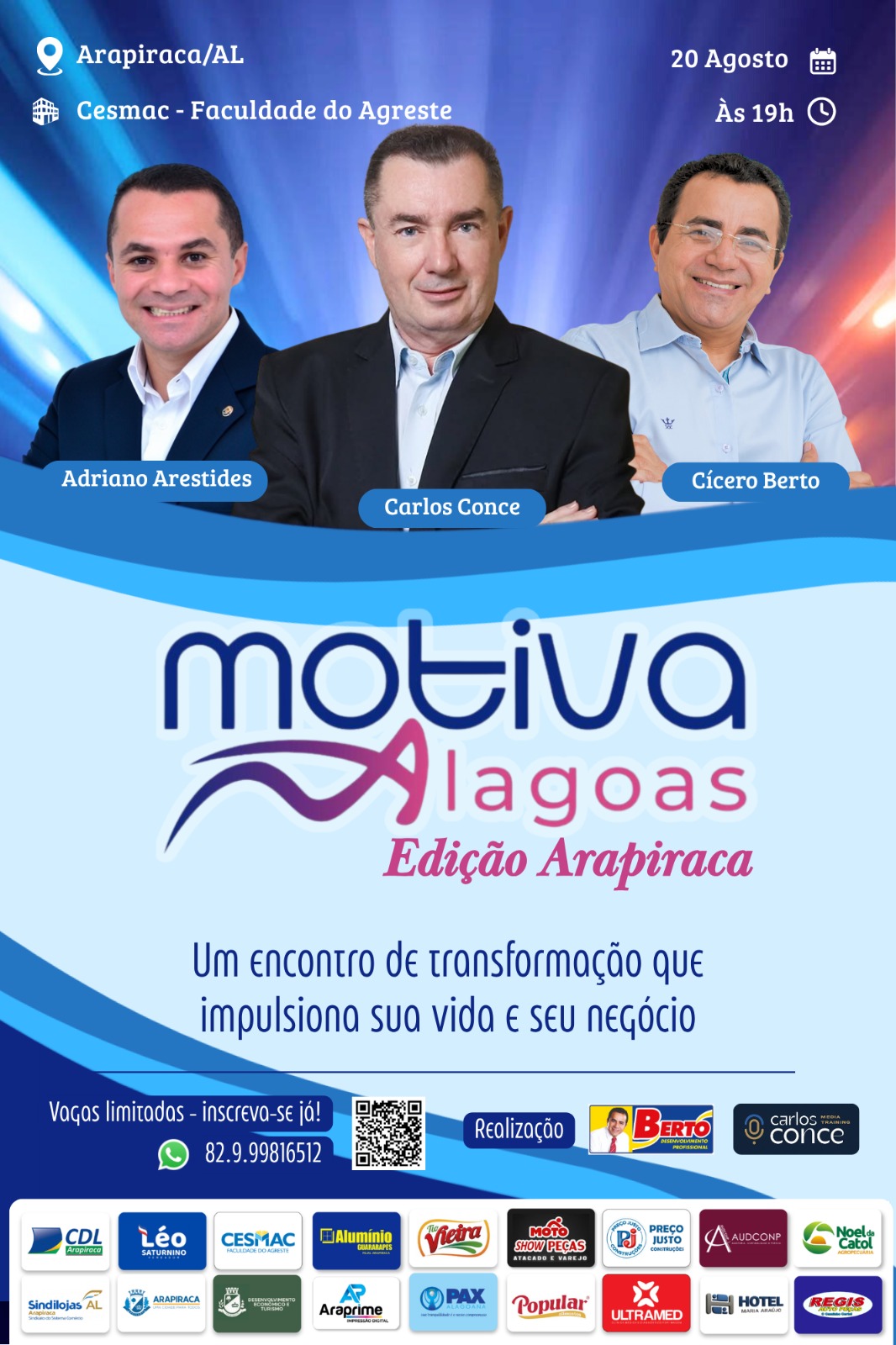 Leia mais sobre o artigo Virada de chave no empreendedorismo: Motiva Alagoas chega a Arapiraca para transformar lideranças e impulsionar negócios