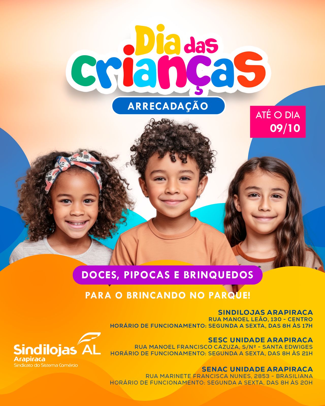 Leia mais sobre o artigo Dia das Crianças: Campanha arrecada brinquedos e guloseimas para projeto Brincando no Parque